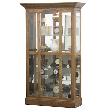 Single Arched Curio Cabinet with Side-Entry